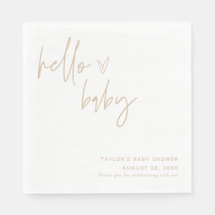 Gender Neutral Baby Shower Paper Napkin Boho Decor