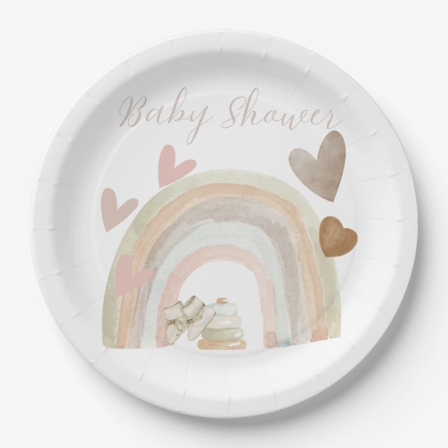 Gender Neutral Baby Shower  Paper Plate (Front)