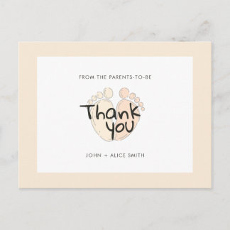 Gender Neutral Baby Shower Thank You Card