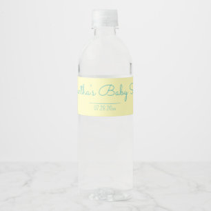 Gender Neutral Baby Shower Water Bottle Label