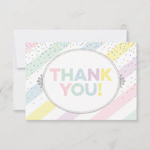 Gender neutral baby sprinkle Flat Thank You Card