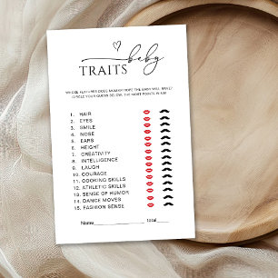 Gender Neutral Baby Traits Game