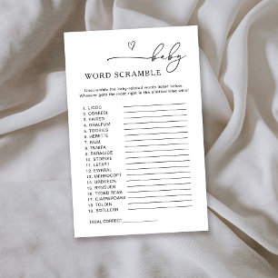 Gender Neutral Baby Word Scramble Game