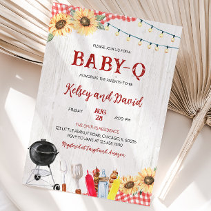 Gender Neutral BBQ Baby Shower Invitation