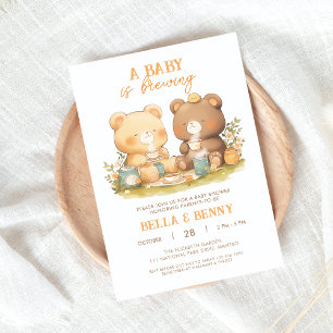 Gender Neutral Bear Baby Shower Invitation