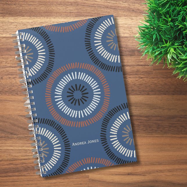 Gender Neutral Blue Monogrammed Full Name Notebook (Creator Uploaded)