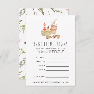 Gender Neutral   Boho Baby Shower Guessing Game Invitation