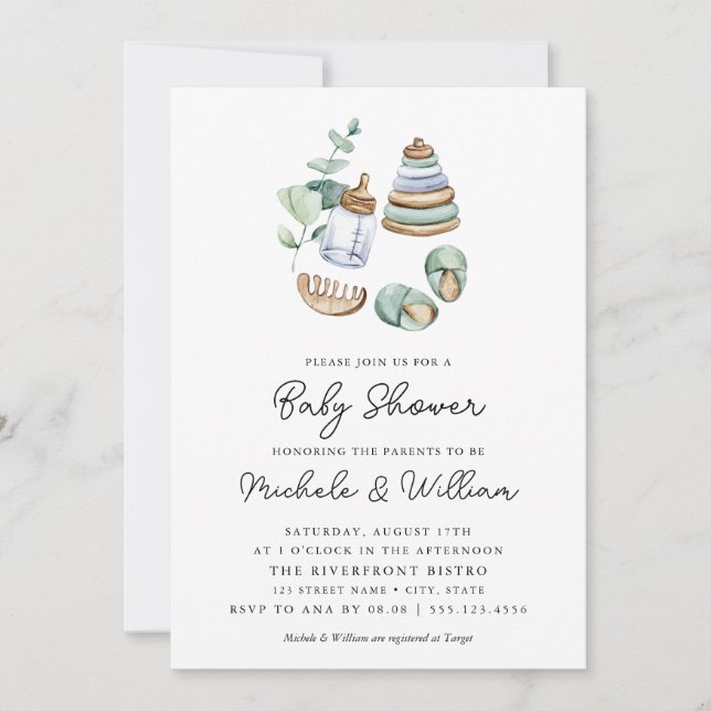Gender Neutral Boho Baby Shower Invitation (Front)
