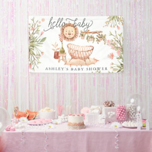Gender Neutral Boho Baby Shower Welcome Banner