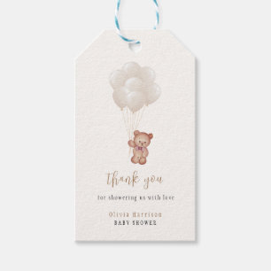 Gender Neutral Boho Balloons Baby Shower Thank You Gift Tags