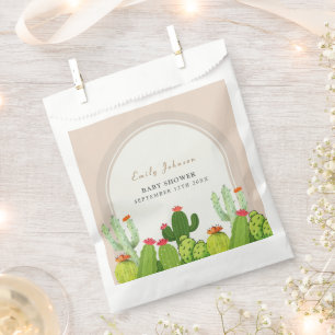 Gender Neutral Boho Cactus Arch Baby Shower  Favour Bags
