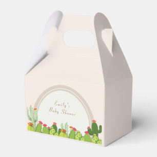 Gender Neutral Boho Cactus Arch Baby Shower Favour Box