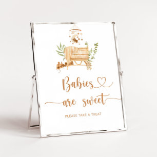 Gender neutral boho nursery Babies are sweet Poster