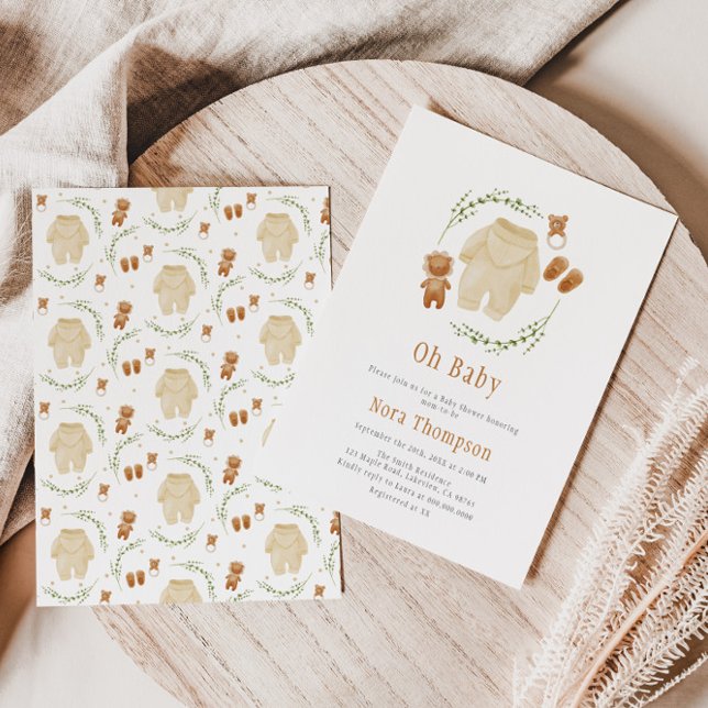 Gender Neutral Boho Pattern Baby Shower  Invitation (Creator Uploaded)