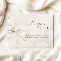 Gender Neutral Bow Baby Shower Diaper Raffle