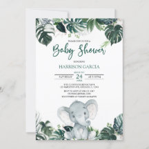 Gender Neutral Boy Elephant Baby Shower
