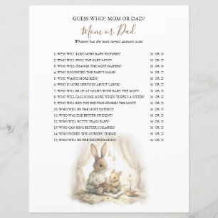 Gender Neutral Bunny Baby Shower Game