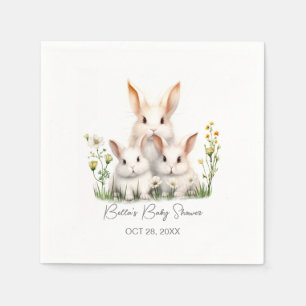 Gender Neutral Bunny Baby Shower Napkin