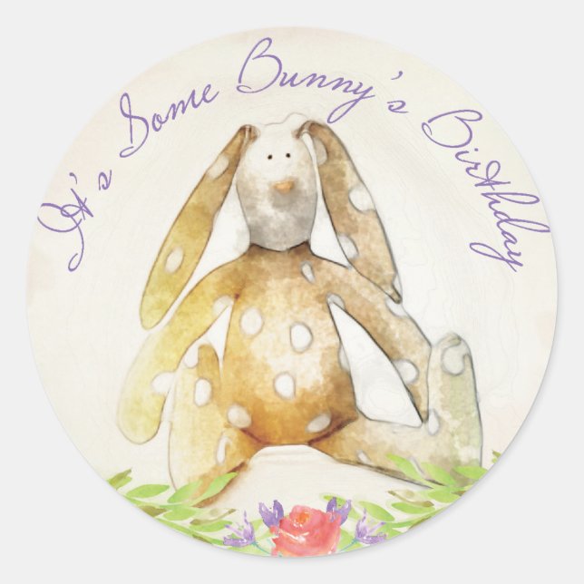 Gender Neutral Bunny Rabbit Sticker (Front)