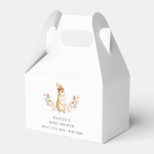 Gender Neutral Bunny Wildflower Baby Shower Favour Box