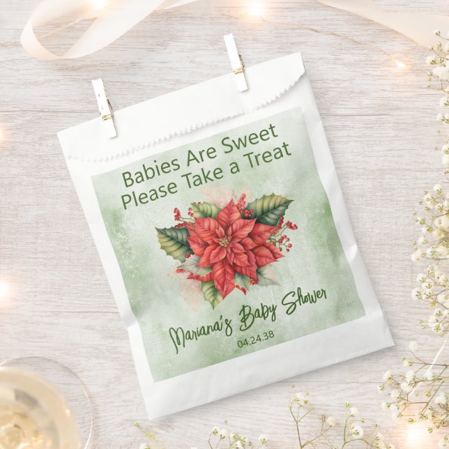 Gender Neutral Christmas Baby Shower Favour Bags (Clipped)