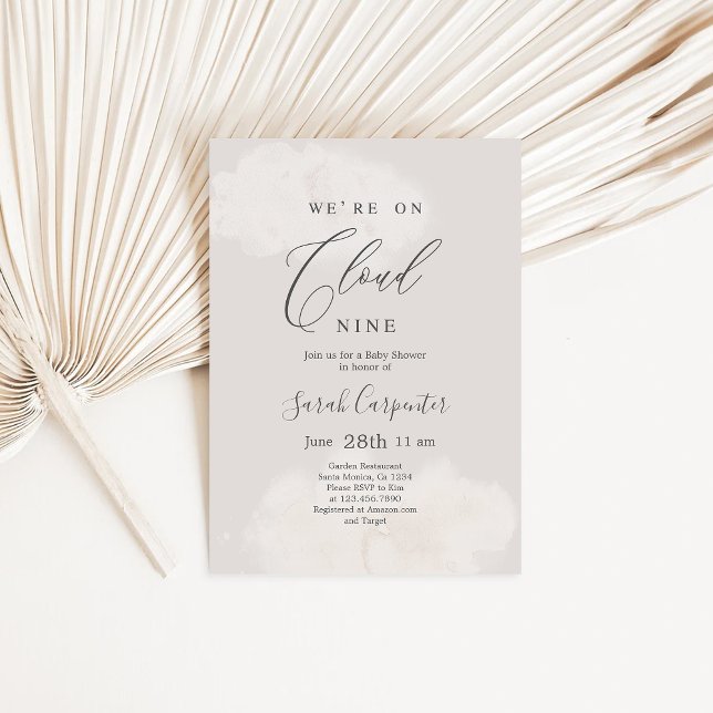 Gender Neutral Cloud 9 Baby Shower Invitation (Creator Uploaded)