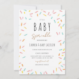 Gender Neutral Confetti Baby Sprinkle Invitation