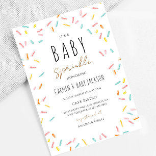 Gender Neutral Confetti Baby Sprinkle Invitation