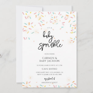 Gender Neutral Confetti Baby Sprinkle Shower Invitation