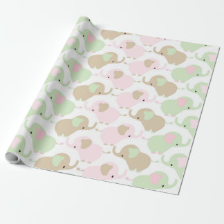 Gender Neutral Cute Baby Elephant Wrapping Paper