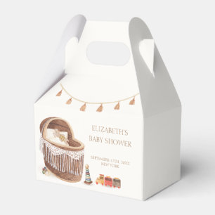 Gender Neutral Cute Boho Bassinet Toy Baby Shower Favour Box