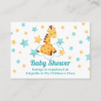 Gender Neutral Cute Giraffe & Stars Baby Shower