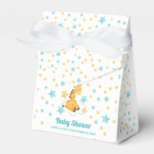Gender Neutral Cute Giraffe & Stars Baby Shower Favour Box
