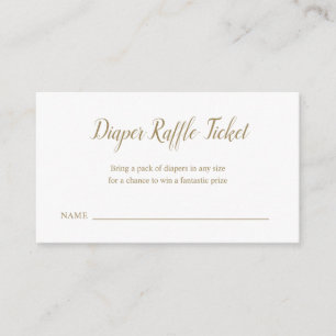 Gender Neutral Diaper Raffle Ticket Baby Shower Enclosure Card