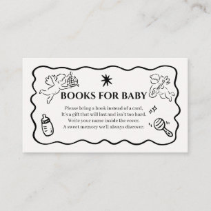 Gender Neutral doodle cupid Baby Shower Enclosure Card