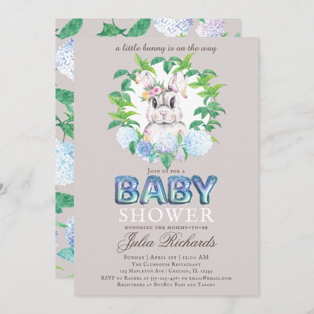 Gender neutral Easter baby shower Invitation (Front/Back)