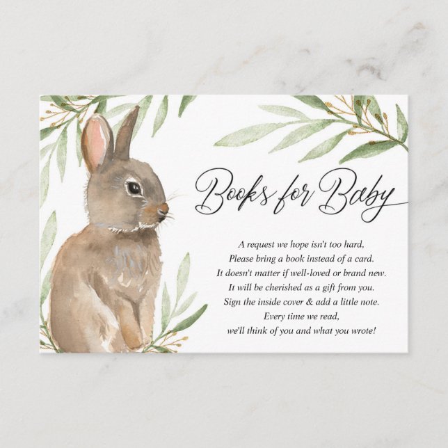 Gender neutral easter bunny book instead of card (Front)