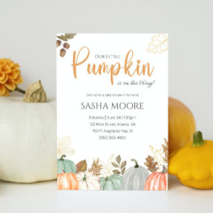 Gender Neutral Fall Autumn Baby Shower Invitation
