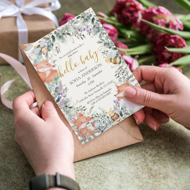 Gender Neutral Forest Animals Boho Baby Shower Invitation (Creator Uploaded)