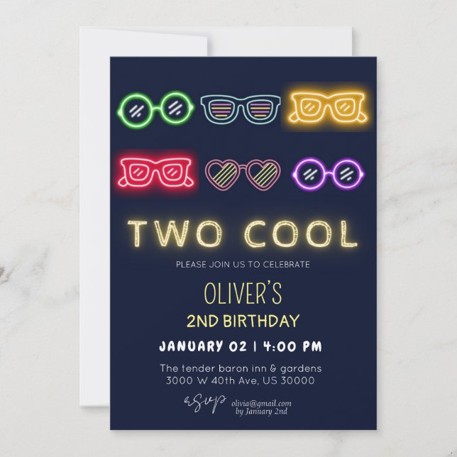 Gender neutral funny 2nd birthday  invitation (Front)