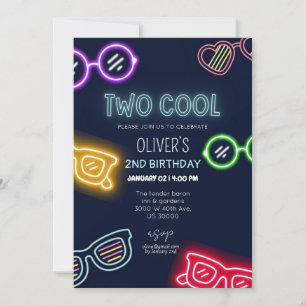 Gender neutral funny 2nd birthday invitation