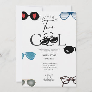 Gender neutral funny second birthday  invitation