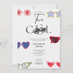 Gender neutral funny second birthday  invitation