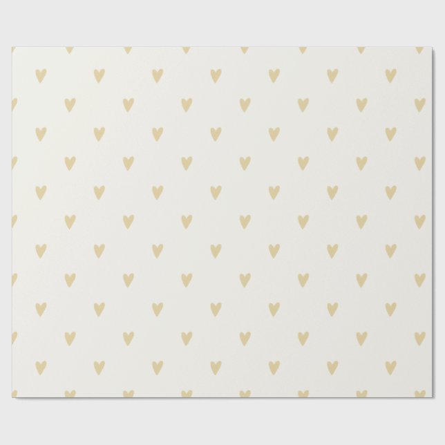 Gender Neutral Gift Wrap | Sand Hearts (Flat)