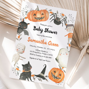 Gender Neutral Halloween Baby Shower Invitation