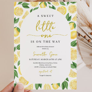 Gender Neutral Lemon Baby Shower Invitation