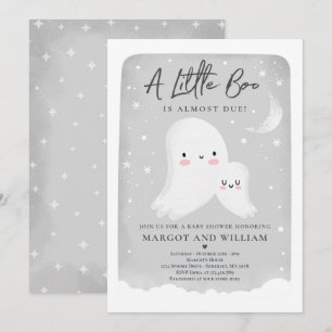 Gender Neutral Little Boo Ghost Baby Shower Invitation