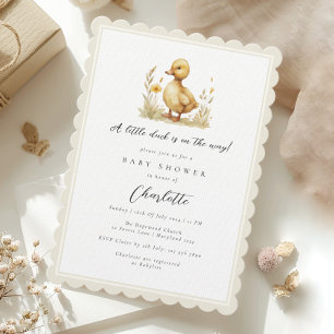 Gender Neutral Little Duck Baby Shower Invitation