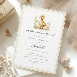 Gender Neutral Little Duck Baby Shower Invitation