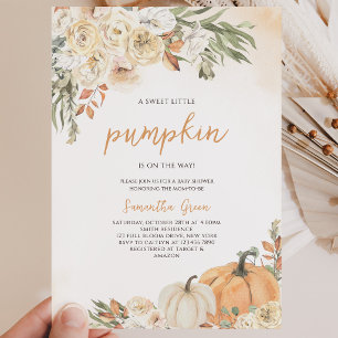 Gender Neutral Little Pumpkin Baby Shower Invitation